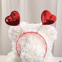 Heart Sequins Spring Headpiece Toothed Antiskid Hair Band Hair Clasp