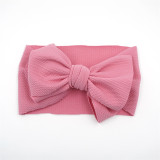 Pure Color Wide Bowknot HairBand Headpiece Toothed Antiskid Hair Band Hair Clasp