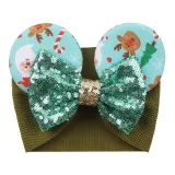 Christmas Sequins Hair Band Bowknot Headpiece Toothed Antiskid Hair Band Hair Clasp