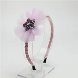 Net Yarn Butterfly Heart Princess Headpiece Toothed Antiskid Hair Band Hair Clasp