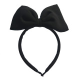 Pure Color Bowknot Headpiece Toothed Antiskid Hair Band Hair Clasp