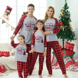 Christmas Matching Family Pajamas Most Wonderful Time Red Plaid Pajamas Set With Dog Pajamas