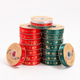 Christmas Ribbon Merry Christmas Gilded Polyester Gift Box Packaging Flower Bouquet Ribbon