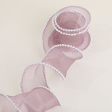 Pearl Fishtail Yarn Ribbon DIY Bowknot Bouquet Fresh Flower Wave Yarn Packaging Ribbon