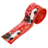 196.9 inch Creative Christmas Ribbon Printed Car Christmas Tree Decoration Color Bar