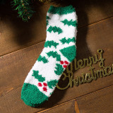 Adult 6 PCS Christmas Socks Velvet Winter Warm Girls Socks Christmas Gifts