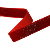 Wide 3.8CM Red Glitter Golden Velvet Ribbon DIY Festival Gift Packaging Ribbon