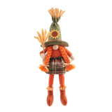 Halloween Scarecrow Faceless Gnome Doll with Pumpkin For Creative Ornaments