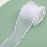 Pearl Fishtail Yarn Ribbon DIY Bowknot Bouquet Fresh Flower Wave Yarn Packaging Ribbon