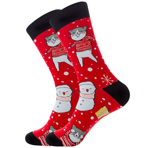 Adults Christmas Socks Snowflake Christmas Tree Snowman Winter Warm Compression Socks Christmas Gifts