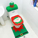 Christmas Toilet Seat 3PCS Cushion Santa Claus Snowman for Christmas Decoration