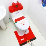Christmas Toilet Seat 3PCS Cushion Santa Claus Snowman for Christmas Decoration