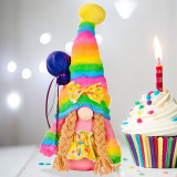 Birthday Party Rainbow Faceless Gnome Doll For Birthday Decoration
