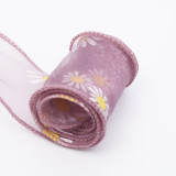 Daisy Fishtail Yarn Ribbon DIY Bowknot Material Bouquet Fresh Flower Wave Yarn Packaging Ribbon
