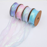 Colorful Fishtail Yarn Ribbon DIY Bowknot Material Bouquet Fresh Flower Wave Yarn Packaging Ribbon