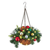 Christmas Hanging Basket Wreath Door Hanger for Christmas Decoration