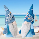 Ocean Festival Knit Hat Faceless Gnome Doll For Home Ornaments