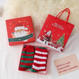 Women 2 Pairs Of Christmas Socks Cute Velvet Winter Warm Girls Socks Christmas Gifts