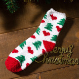 Adult 6 PCS Christmas Socks Velvet Winter Warm Girls Socks Christmas Gifts
