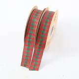 Christmas Ribbon Red Green Stripe Bow Bouquet Gift Packaging Ribbon