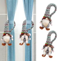 Christmas Forest Old Man Curtain Buckle Faceless Doll Window Curtain Door Hanging Decoration
