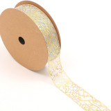 Gilded Ribbon Gold Jacquard Gift Box Packaging Flower Bouquet Ribbon