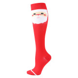 Adults Christmas Socks Snowflake Christmas Tree Christmas Hat Winter Warm Compression Socks Christmas Gifts
