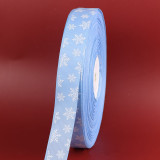 Christmas Ribbon Gift Cake Packaging Printing Snowflake Jacquard Ribbon