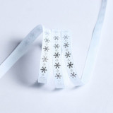 White Christmas Ribbon Cake Gift Printing Snowflake Deer Christmas Decorations Handmade Ribbon