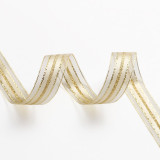 Wedding Wristband Organza Ribbon Gold Silver Metallic Edge DIY Bow Gift Packaging Ribbon