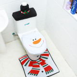 Christmas Toilet Seat 3PCS Cushion Santa Claus Snowman for Christmas Decoration