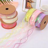 Colorful Fishtail Yarn Ribbon DIY Bowknot Material Bouquet Fresh Flower Packaging Ribbon