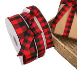 90 Meter Red Plaid Ribbon Christmas Gift Packaging Wedding Ribbon