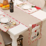 Christmas Chair Covers Table Mat Tablecloth Santa Claus Merry Christmas Dining Chair Decoration for Xmas Holiday