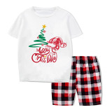 Christmas Matching Family Pajamas Christmas Tree White Short Pajamas Set