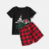 Christmas Matching Family Pajamas Christmas Tree Short Plaids Pajamas Set