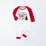 Christmas Matching Family Pajamas Most Wonderful Time Of Year White Red Plaids Pajamas Set