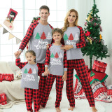 Christmas Matching Family Pajamas Christmas Tree Red Plaids Pajamas Set With Babysuit