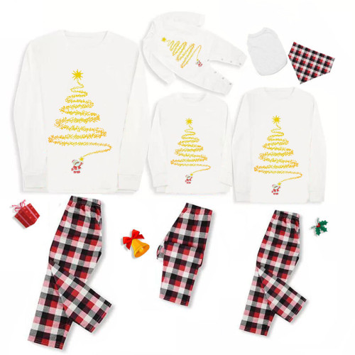 Christmas Matching Family Pajamas Santa Gold Fireworks Sparklers Christmas Pajamas Set