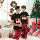 Christmas Matching Family Pajamas Christmas Gnomies Black Short Pajamas Set