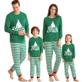 Christmas Matching Family Pajamas Merry Christmas Tree Green Red Pajamas Set