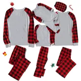 Christmas Matching Family Pajamas Grey Personalized Custom Design Christmas Pajamas Set With Dog Cloth