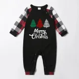 Christmas Matching Family Pajamas Christmas Tree Red Plaids Pajamas Set With Babysuit