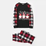 Christmas Matching Family Pajamas Christmas Gnomies Black Plaids Pajamas Set