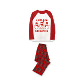 Christmas Matching Family Pajamas Red Chillin With My Snowmies Christmas Pajamas Set