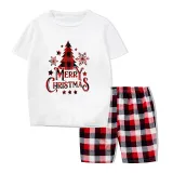 Christmas Matching Family Pajamas Merry Christmas Tree Short Family Set