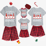 Christmas Matching Family Pajamas Hanging With My Gnomies Short Family Set