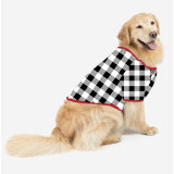 Christmas Matching Family Pajamas Black and White Plaids Personalized Custom Design Christmas Pajamas Set With Dog Cloth