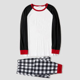 Christmas Matching Family Pajamas Black and White Plaids Personalized Custom Design Christmas Pajamas Set With Dog Cloth