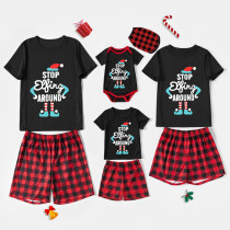 Christmas Matching Family Pajamas Stop Elf Around Short Pajamas Sets